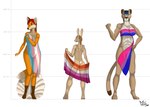 anthro eyewear female female/female glasses lgbt_pride lineup muscular nude pride pride_color_flag pride_colors tasteful_nudity venus_figure mel_vixen(artist) ginger_(mel_vixen) mel_vixen xiadani canid canine cougar felid feline fox hare lagomorph leporid mammal absurd_res hi_res