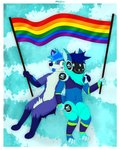 anthro banner blue_tongue duo flag flag_(object) fur green_eyes holding_banner holding_flag holding_object lgbt_pride machine male male/male pride_color_banner pride_color_flag pride_colors purple_body purple_fur rainbow_flag rainbow_pride_colors rainbow_pride_flag rainbow_symbol six-stripe_rainbow_pride_colors tongue itsflamb_(artist) itsflamb_(character) zeitheron canid canine fox mammal protogen 4:5 hi_res