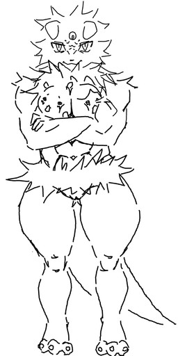 ambiguous_gender anthro bodily_fluids group looking_at_viewer male scared tears toastedeh chiikawa anoko_(chiikawa) hachiware_(chiikawa) cricetid felid feline hamster mammal rodent monochrome