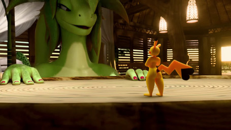 anthro bouncing_breasts breasts duo extreme_size_difference female green_body green_scales holding_another inside male male/female micro nipples palmorph pokemorph scales size_difference swallowing vore thicchips nintendo palworld pocketpair pokemon dinossom generation_1_pokemon pal_(species) pikachu pokemon_(species) 16:9 3d_(artwork) 3d_animation animated digital_media_(artwork) hi_res high_framerate no_sound short_playtime video widescreen