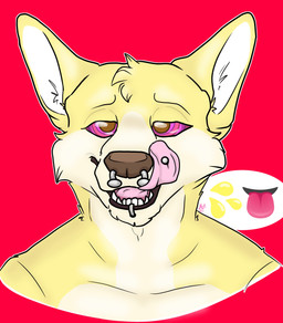 anthro bodily_fluids dialogue drinking drinking_urine emoji facial_piercing genital_fluids hypnosis hypnotic_eyes licking male mind_control piercing ringed_eyes solo speech_bubble teeth teeth_showing text tongue tongue_out urine urine_in_mouth watersports pup_stachi canid canine canis domestic_dog herding_dog mammal pastoral_dog welsh_corgi absurd_res bust_portrait hi_res portrait
