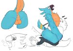 2020 4_toes after_sex ahegao anal anal_penetration anthro anthro_on_anthro anthro_penetrated anthro_penetrating anthro_penetrating_anthro avian avian_feet backsack balls beak big_butt bird blue_body blue_feathers blush bodily_fluids breath breath_of_the_wild breathing_noises butt canid canine canis compression_sound_effect countershading cum cum_drip cum_in_ass cum_inside cumshot different_sound_effects dripping duo ejaculation feathers feet from_front_position genital_fluids genitals goon_(goonie_san) goonie-san hi_res kass_(tloz) looking_pleasured male male/male male_penetrated male_penetrating male_penetrating_male mammal mastery_position nintendo onomatopoeia orgasm pawpads penetration rito sex simple_background sound_effects squeeze_(sound_effect) tail tail_feathers text the_legend_of_zelda thick_thighs toes white_background wolf yellow_body yellow_feathers