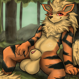 animal_genitalia animal_penis anthro balls big_balls canine_genitalia canine_penis forest forest_background genitals looking_at_viewer male penis penis_tip plant seductive sheath sitting smile solo spread_legs spreading thick_sheath tree kalasm94 nintendo pokemon arcanine canid canine generation_1_pokemon mammal pokemon_(species) 1:1 absurd_res hi_res
