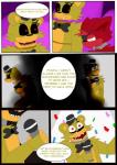 2016 aggablaze animatronic anthro canid canine comic five_nights_at_freddy's fox foxy_(fnaf) golden_freddy_(fnaf) group hi_res machine male mammal robot scottgames