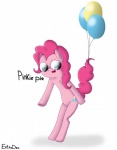 anthro anthrofied attached_to_balloon balloon blue_eyes cutie_mark female hair inflatable open_mouth pink_hair simple_background solo string tail text white_background extrart friendship_is_magic hasbro my_little_pony pinkie_pie_(mlp) earth_pony equid equine horse mammal pony absurd_res character_name english_text hi_res