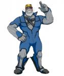 2019 5_fingers anthro beard blush clothed clothing eyewear eyewear_on_head facial_hair fingers fully_clothed goggles goggles_on_head hi_res hyenaface male mammal marine muscular muscular_anthro muscular_male my_hero_academia pinniped pose seal selkie_(my_hero_academia) simple_background smile solo wetsuit whiskers white_background