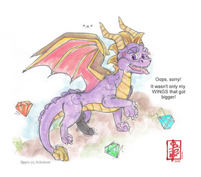 aged_up aroused claws dialogue erection feral gem genitals grass horn knot knotted_penis on_grass on_ground penis plant scales scutes solo tail text tongue tongue_out wings fennec_(artist) activision european_mythology mythology spyro_a_realm_beyond spyro_the_dragon spyro dragon mythological_creature mythological_scalie scalie western_dragon painting_(artwork) traditional_media_(artwork) watercolor_(artwork)