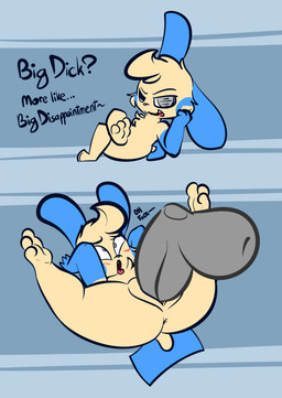3_toes anthro anthro_penetrated balls barefoot blind blush disability duo erection feet female female_anthro female_penetrated fur genitals hair looking_at_viewer male male/female male_penetrating male_penetrating_female nude open_mouth paws penetration penile penile_penetration penis penis_in_vagina sex simple_background smile soles solo_focus text toes vaginal vaginal_penetration vulva thefablednekos instant_loss_2koma nintendo pokemon fan_character kelly_(thefablednekos) generation_3_pokemon mammal minun pokemon_(species) 2koma absurd_res comic english_text hi_res