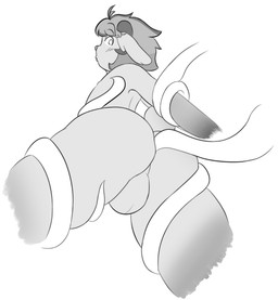 2_horns anal anal_penetration anthro backsack balls balls_outline big_butt bulge butt butt_focus butt_grab detailed_bulge femboy fur genital_outline genitals hand_on_butt horn male male_penetrated penetration sex simple_background solo tentacle_in_ass tentacle_on_arm tentacle_on_leg tentacle_on_male tentacle_penetration tentacle_sex tentacles rammie_(rammiel) rammie_miel bovid caprine goat humanoid mammal 2025 digital_drawing_(artwork) digital_media_(artwork) monochrome