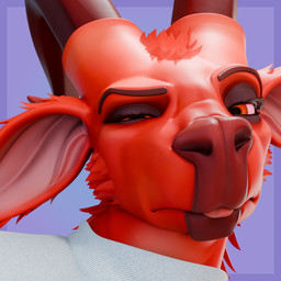 anthro clothing expressive female fingernails fur horn long_ears long_fingernails looking_at_viewer nails presenting red_body red_fur solo tongue tongue_out mess_maker sladdoska_(modeler) chert_(sladdoska) bovid caprine caprine_demon demon goat_demon mammal 1:1 3d_(artwork) digital_media_(artwork) hi_res