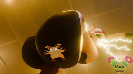 anthro big_butt butt butt_crush butt_focus butt_smother clothing cosplay_pikachu_(costume) duo extreme_size_difference facesitting female flattened flattened_body imminent_facesitting macro male male/female sitting_on_another size_difference smothering stuck_to_butt thick_thighs wide_hipped_female wide_hips omananimations rochin1000_(modeler) wo262_(modeler) nintendo palworld pocketpair pokemon pikachu_libre generation_1_pokemon humanoid pal_(species) pikachu pokemon_(species) sparkit 16:9 3d_(artwork) absurd_res digital_media_(artwork) hi_res widescreen