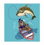 anthro blonde_hair blush boat border buckteeth excited fish_in_midair fishing fishing_rod group hair lake male teeth trio vehicle watercraft white_border paper_machette animal_crossing nintendo c.j._(animal_crossing) chip_(animal_crossing) bass_(fish) beaver fish mammal marine rodent absurd_res comic hi_res father_(lore) father_and_child_(lore) father_and_son_(lore) parent_(lore) parent_and_child_(lore) parent_and_son_(lore) son_(lore)