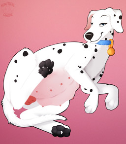 animal_genitalia animal_vulva black_pawpads black_spots blue_eyes breasts canine_genitalia canine_vulva female feral fur genitals looking_at_viewer nipples pawpads pink_nipples pink_vulva pregnant pregnant_female raised_leg solo spots vulva white_body white_fur nauticalcanine 101_dalmatians disney perdita canid canine canis dalmatian domestic_dog mammal absurd_res hi_res