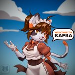 anthro biped clothing female fur kafra_doram maid_uniform markings orange_eyes soft_focus solo spots spotted_body spotted_fur tricolor_fur uniform kathai ragnarok_online kafra ragnarok_(character) domestic_cat doram felid feline felis mammal rendered 1:1 absurd_res colored digital_media_(artwork) half-length_portrait hi_res portrait shaded