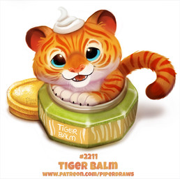 ambiguous_gender blue_eyes container feral fur humor jar liniment looking_at_viewer open_mouth orange_body orange_fur pun simple_background solo teeth text visual_pun white_background white_body white_fur piper_thibodeau tiger_balm felid mammal pantherine tiger 2018 digital_media_(artwork) digital_painting_(artwork) english_text painting_(artwork)