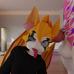 ahegao ambiguous_gender anthro balls clothed clothing duo ear_penetration fur fur_markings genitals green_eyes hair heart_(marking) heart_symbol hoodie knot lamp looking_pleasured male male/ambiguous markings nude orange_body orange_fur orange_hair penetration penis pink_body pink_fur purple_body purple_fur sex tongue tongue_out topwear white_body white_fur wings burtrevolution dust:_an_elysian_tail burtrevolution_(burtrevolution) fidget_(elysian_tail) bat canid canine fox mammal nimbat 1:1 3d_(artwork) absurd_res blender_(artwork) digital_media_(artwork) hi_res huge_filesize