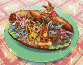 black_body black_fur blue_body blue_fur bread brown_body brown_fur evolutionary_family feral flagpole food fur green_body green_fur group lettuce looking_at_viewer micro neck_tuft pink_body pink_fur plant plate red_body red_fur sandwich_(food) sparkles tablecloth tail tuft vegetable yellow_body yellow_fur nilomne nintendo pokemon canid eevee eeveelution espeon flareon generation_1_pokemon generation_2_pokemon generation_4_pokemon generation_6_pokemon glaceon jolteon leafeon mammal pokemon_(species) sylveon umbreon vaporeon 2023