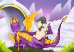 animal_genitalia duo erection female female_penetrated feral fire fur genitals horn interspecies knot male male/female male_penetrating male_penetrating_female penetration penis purple_penis sex tail vaginal wet wings sweltering activision mythology spyro_the_dragon marble_(gittonsxv) spyro bovid caprine domestic_sheep dragon mammal mythological_creature mythological_scalie scalie sheep suffolk_sheep absurd_res hi_res