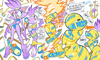 angry anthro arms_tied bared_teeth barefoot bdsm bondage bound breasts burning butt clothing fangs feet female fingernails fire fully_bound gag legs_tied mummification nails navel sharp_teeth slim small_breasts soles solo tail tape tape_bondage tape_gag teeth toenails toes underwear oddjuice sega sonic_the_hedgehog_(series) blaze_the_cat domestic_cat felid feline felis mammal 2025 colored digital_media_(artwork)