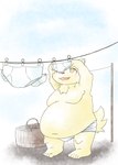 anthro belly briefs clothing fur laundry laundry_basket male overweight overweight_male simple_background solo tighty_whities towel underwear washing_clothes white_background white_body white_briefs white_clothing white_fur white_underwear yellow_eyes young young_anthro young_male rurinoji cyberconnect2 fuga:_melodies_of_steel little_tail_bronx boron_brioche felid felineko mammal hi_res