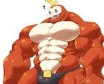 abs anthro anthrofied biceps big_muscles clothed clothing huge_muscles male muscular muscular_anthro muscular_male open_mouth pecs red_body solo speedo speedo_only swimwear topless vein sharkinn nintendo pokemon crocodile crocodilian fuecoco generation_9_pokemon pokemon_(species) reptile scalie hi_res