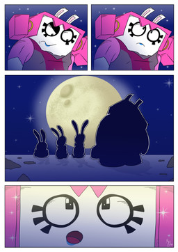 4_panel_comic amazed ambiguous_anthro ambiguous_gender anthro bent_arm black_eyelids black_eyes blue_lipstick blue_sky boots bracelet breasts closed_frown clothed clothed_anthro clothed_female clothing curious eyelashes female female_anthro fingers footwear frown fur grey_bracelet grey_wrestling_singlet group hair jewelry larger_anthro larger_female light lipstick long_ears looking_at_another looking_down looking_up lying lying_on_ground makeup mitten_hands moon mouth_closed night noseless nude_ambiguous nude_anthro on_front on_ground open_mouth outside pigtails pink_clothing pink_hair pink_shirt pink_topwear punch question_mark red_tongue rock shirt shoes sitting sitting_on_ground size_difference sky smaller_ambiguous smaller_anthro smile sound_effects sparkles sparkling_eyes square_eyes star starry_sky tan_inner_ear text tongue topwear white_body white_fur wrestling_singlet yellow_hair_tie mrgametv1994 mario_plus_rabbids_sparks_of_hope nintendo raving_rabbids rayman_(series) ubisoft bedrock_(mario_plus_rabbids) elemental_creature hybrid lagomorph mammal mineral_fauna rabbid rock_creature 2023 absurd_res colored comic digital_media_(artwork) english_description hi_res lighting shaded signature