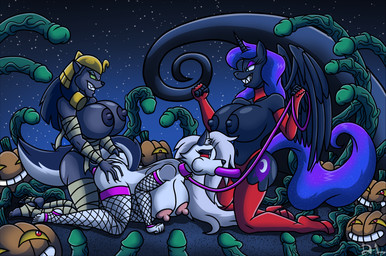 anthro big_breasts breasts fellatio female female/female food fruit group holidays horn nipples oral penile plant pumpkin pumpkin_patch sex strapon submissive submissive_anthro submissive_female trio wings berty-j-a disney disney's_aladdin friendship_is_magic halloween hasbro hellaverse helluva_boss my_little_pony mythology loona_(helluva_boss) mirage_(disney) princess_luna_(mlp) canid canid_demon canine demon domestic_cat equid equine felid feline felis hellhound mammal mythological_canine mythological_creature mythological_equine winged_unicorn 2025