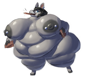 anthro areola barbell_piercing belly big_areola big_belly big_breasts big_nipples black_hair blue_eyes breasts dark_areola dark_nipples ear_piercing fat_legs female food food_in_mouth fur glistening glistening_belly grey_areola grey_body grey_fur grey_nipples hair holding_food holding_object hooves huge_belly huge_breasts huge_thighs looking_at_viewer nipple_dip nipple_piercing nipples nude nude_anthro nude_female obese obese_anthro obese_female overweight overweight_anthro overweight_female piercing simple_background solo thick_thighs unguligrade white_background wide_hips cro-iba haylee_(chunkerbuns) asinus donkey equid equine mammal 2023