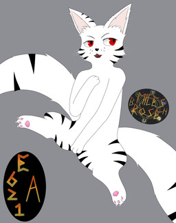 2_tails angry black_nose black_stripes claws covering covering_self fangs female fur magic_user multi_tail pawpads red_eyes simple_background sitting solo stripes tail teeth thaumaturgy whiskers white_body white_fur miles_rosebh asian_mythology e621 east_asian_mythology japanese_mythology mythology agata_la_nekomata_(miles_rosebh) felid feline mammal nekomata yokai 2025 absurd_res hi_res watermark