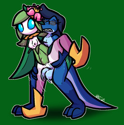 3_toes abs anthro anthro_penetrating anthro_penetrating_humanoid balls blue_balls blue_body blue_hair blue_penis blue_scales blue_sclera bodily_fluids bouncing_balls breasts clothing cum cum_from_vagina cum_in_vagina cum_inside cum_on_balls cum_on_penis cum_splatter duo erection eyes_closed eyewear eyewear_only feet female female_penetrated footwear genital_fluids genitals glasses glasses_only green_hair grey_eyewear grey_glasses hair humanoid_on_anthro humanoid_penetrated interspecies leaf leaf_arms leaf_hair leg_markings male male/female male_penetrating male_penetrating_female markings mouthless nipples nude on_one_leg penetration penis pink_nipples plant plant_hair pseudo_hair scales sex shoes small_breasts socks_(marking) standing thrusting toes vaginal vaginal_penetration vulva wearing_glasses white_body white_eyes yellow_clothing yellow_footwear yellow_shoes ultilix nintendo pokemon ulti_(ultilix) elemental_creature flora_fauna generation_8_pokemon hisuian_form hisuian_lilligant humanoid lizard pokemon_(species) regional_form_(pokemon) reptile scalie 2026