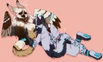 anthro blush breasts cunnilingus duo female male male/female oral sex simple_background smile vaginal wings kawaii4eva mythology juniper_(glacial_gryphon) winter_(glacial_gryphon) avian gryphon mythological_avian mythological_creature absurd_res hi_res