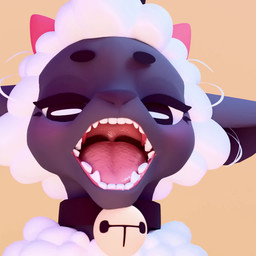 anthro black_body black_fur breath close-up detailed_mouth eyebrows fur horn male mouth_shot multicolored_body open_mouth oral_vore red_horn simple_background soft_vore solo swallowing teeth tongue uvula vore vore_tease white_body white_fur kitsunaki_(artist) kris-kawaii sound_warning cult_of_the_lamb massive_monster_(studio) lamb_(cult_of_the_lamb) bovid caprine mammal sheep 1:1 2026 3d_(artwork) 3d_animation animated blender_(artwork) digital_media_(artwork) headshot_portrait hi_res portrait shaded short_playtime sound video
