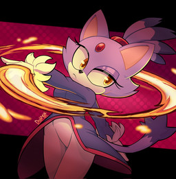 anthro bottomwear breasts clothing elemental_manipulation eyelashes female fire fire_manipulation forehead_gem gem hair looking_away ponytail pose solo tail text tight_bottomwear tight_clothing drawmatt sega sonic_the_hedgehog_(series) blaze_the_cat domestic_cat felid feline felis mammal artist_name hi_res