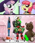 anthro anthrofied bdsm bondage bound female group smudge_proof dc_comics fall_of_equestria friendship_is_magic hasbro my_little_pony apple_bloom_(mlp) applejack_(mlp) mare_do_well_(mlp) supergirl superman sweetie_belle_(mlp) earth_pony equid equine horse mammal pony crossover digital_media_(artwork)