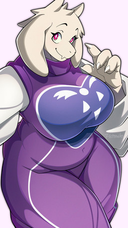 2_horns 4_fingers anthro big_breasts breasts claws clothed clothed_anthro clothed_female clothing delta_rune_(emblem) eyelashes female fingers floppy_ears fully_clothed fully_clothed_anthro fully_clothed_female fur horn huge_breasts lop_ears purple_clothing purple_robe robe simple_background solo symbol white_background white_body white_fur white_horn white_sleeves pictomike undertale_(series) toriel bovid caprine goat mammal 9:16 absurd_res hi_res portrait three-quarter_portrait