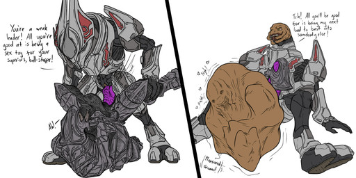 abdominal_bulge anal anal_penetration anthro aroused balls belly big_balls big_bulge big_penis big_tail bodysuit bulge ceremonial clothed clothing cock_vore detailed_bulge digestion digestion_implied duo erection face_imprint fatal fatal_vore forced genitals holding_both_legs huge_balls huge_bulge huge_penis implied_fatal imprint larger_pred leaning leaning_backward leaning_over lying male male/male male_pred male_prey muffled on_back paws penetration penetration_through_clothing penile penis predator/prey prey_imprint prey_outline rape revealing_outfit rough_sex seductive sex sex_through_clothing sitting size_difference skimpy skinsuit skintight_suit soft_vore spread_legs spreading squirming stretchy_belly struggling struggling_prey tail tenting text tight_belly tight_bulges tight_clothing turned_into_cum undersuit unwilling_prey vore conditional_dnp samagthrav2 halo_(series) microsoft xbox_game_studios arbiter_(halo) alien sangheili absurd_res english_text hi_res