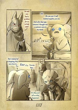 3_fingers anthro blue_eyes claws cloak clothing dialogue eyelashes eyes_closed female fingers fur group hand_spike male outside page_number plant red_eyes spikes spikes_(anatomy) text tree trio truescorn nintendo pokemon pokemon_mystery_dungeon spike_chunsoft asche_(truescorn) clarity_(truescorn) orchid_(truescorn) audino generation_4_pokemon generation_5_pokemon lucario pokemon_(species) weavile 2025 comic english_text hi_res