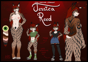 abs anthro areola biped black_border border bottomwear breasts butt claws clothed clothed_anthro clothed_female clothing feet female fingers front_view fully_clothed fully_clothed_anthro fully_clothed_female fur genitals hair markings navel nipples nude nude_anthro nude_female pantsless pantsless_anthro pantsless_female partially_clothed partially_clothed_anthro partially_clothed_female rear_view smile solo spots spotted_body spotted_fur standing tail teeth toes topwear vulva rimann felid feline lynx mammal 2026 digital_drawing_(artwork) digital_media_(artwork) hi_res