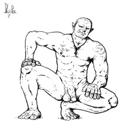 balls biceps flaccid genitals humanoid_pointy_ears jewelry male muscular muscular_humanoid muscular_male necklace nipples not_furry nude penis pointy_ears solo tattoo tusks blooper_(artist) humanoid orc 1:1 low_res