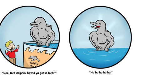 anthro anthrofied blonde_hair circle commentary duo eyes_closed fin hair laugh male muscular nipples open_mouth smile swimming_pool water raynato_castro buttersafe buff_dolphin aquatic cetacean dolphin human mammal oceanic_dolphin toothed_whale 2008 comic digital_media_(artwork)