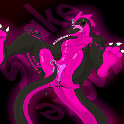 animal_genitalia anthro bead clothing genital_slit genitals glowing happy male piercing ring_piercing slick slit_play smile solo tail tail_fetish tail_play thong transformation underwear conditional_dnp notkastar jack_dragon_(notkastar) reptile scalie snake 1:1