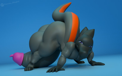 3_toes 5_fingers all_fours anthro ass_up balls big_balls big_penis butt erection feet fingers genitals glans grey_body grey_skin huge_balls huge_penis humanoid_genitalia humanoid_penis hyper hyper_balls hyper_genitalia hyper_penis looking_at_viewer male nude penis simple_background smile smug smug_face smug_grin solo squinted_eyes tail toes farran_height_(artist) nintendo pokemon generation_7_pokemon pokemon_(species) reptile salandit scalie 16:10 3d_(artwork) digital_media_(artwork) hi_res widescreen
