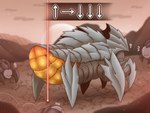 ambiguous_gender arrow_sign belly bomb day detailed_background explosives feral grey_shell group orange_belly outside question_mark shell vavacung helldivers arthropod charger_(helldivers) terminid 4:3 alternate_version_at_paywall hi_res