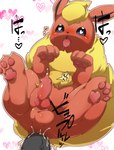 2024 3_fingers 3_toes anal anal_penetration animal_genitalia animal_penis balls begging begging_pose black_body blush bodily_fluids canine_genitalia canine_penis claws cum cum_in_ass cum_inside cum_while_penetrated duo eeveelution embarrassed fangs feet feral fingers flareon fur generation_1_pokemon genital_fluids genitals heart_eyes heart_symbol hi_res japanese_text lying lying_on_ground male male/male nintendo okunawa on_back open_mouth pawpads penetration penis pokemon pokemon_(species) pose red_body red_fur simple_background spread_legs spreading sweat teeth text toes tongue tongue_out vein veiny_penis white_background yellow_body yellow_fur