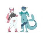 anthro crossgender duo female femboy ftm_transformation gender_transformation male mtf_transformation overweight short_stack size_transformation transformation ashwolves5 nintendo pokemon eeveelution generation_1_pokemon generation_6_pokemon pokemon_(species) sylveon vaporeon