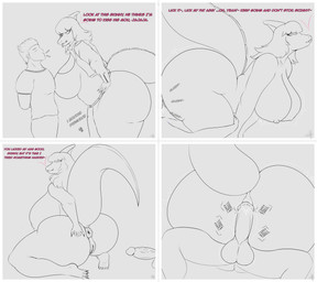 anal anal_penetration anal_pregnancy anthro anus balls dialogue duo female genital_shot genitals male male/female nipples nude nude_anthro penetration penile penile_penetration penis penis_in_ass pregnant puffy_anus tail text unusual_pregnancy vulva vulva_shot logicoark0 cavemanon_studios i_wani_hug_that_gator mia_moretti octavio_(neanderthal) archaic_human dinosaur hadrosaurid hominin humanoid mammal neanderthal ornithischian ornithopod parasaurolophus prehistoric_species primate reptile scalie comic english_text hi_res monochrome