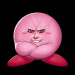 >:) blue_eyes crossed_arms cursed_image grin humor looking_at_viewer male narrowed_eyes not_furry pink_body pink_skin simple_background smile solo teeth transparent_background what where_is_your_god_now derek_hetrick fatal_fury kirby_(series) nintendo snk geese_howard kirby alien waddling_head 1:1 2019 alpha_channel crossover