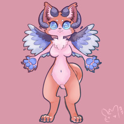 bovid_horn caprine_horn curled_horn curled_tail female horizontal_eyes horn kemono pose ram_horn solo spread_wings tail wings wings_open wanko wanko_(artist) asian_mythology east_asian_mythology japanese_mythology mythology yori_(wanko) canid canine canis domestic_dog hainu hybrid mammal shiba_inu spitz yokai 1:1 colored_line_art hi_res shaded shaded_line_art