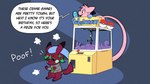 after_transformation blue_body blue_fur cheek_spots claw_machine dialogue fur green_body green_fur implied_transformation magical_transformation multicolored_body multicolored_fur pink_body pink_fur poof_effect poof_transformation red_body red_fur speech_bubble text transformation trevor-fox nintendo pokemon generation_1_pokemon legendary_pokemon mew_(pokemon) pikachu pokemon_(species) 16:9 english_text widescreen