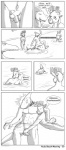 anthro beach comic deer dialogue english_text fish flaccid foreskin forsen genitals greyscale group half-erect hi_res humanoid_genitalia humanoid_penis male male/male mammal marine monochrome outside partially_retracted_foreskin penis retracted_foreskin seaside shark tail text